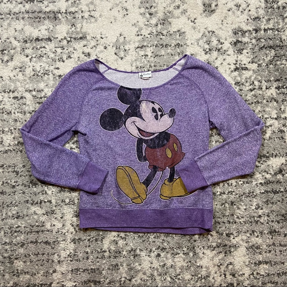Disney Parks Mickey Mouse Sweatshirt Large Purple
